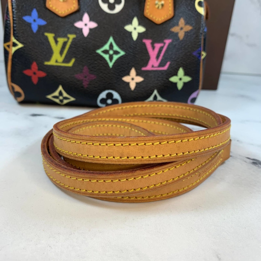 ❌❌ Louis Vuitton Multicolor speedy Mini HL bag Murakami Vintage black Monogram - Picture 8 of 13